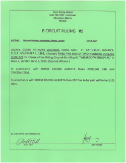 Ruling B009-2024